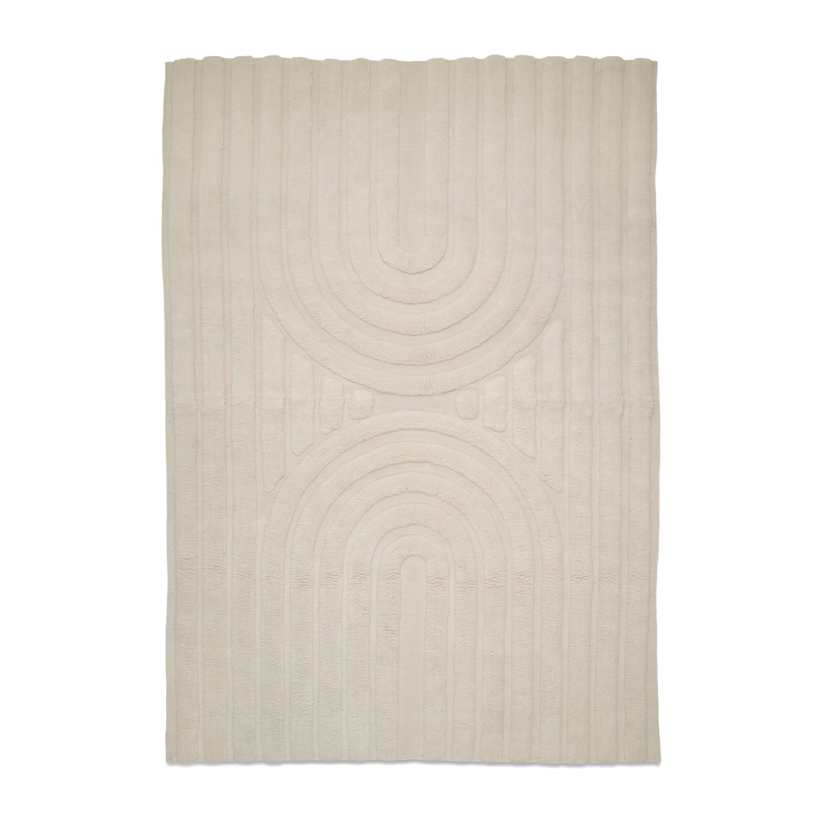 Classic Collection Curve Wollteppich 170 x 230 cm Ivory