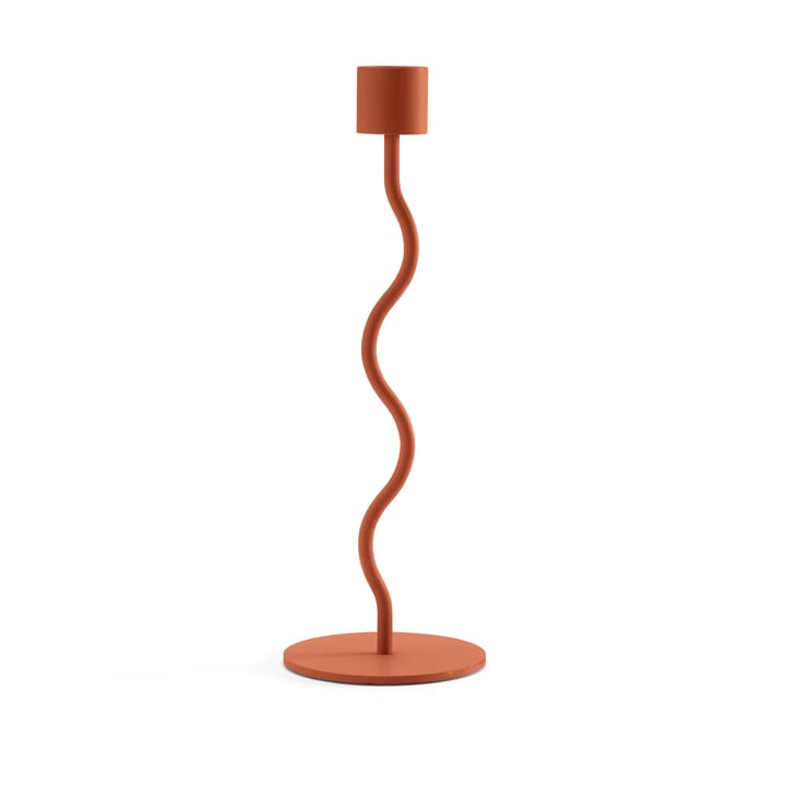 Curved Kerzenständer 23cm - Brick red - Cooee Design