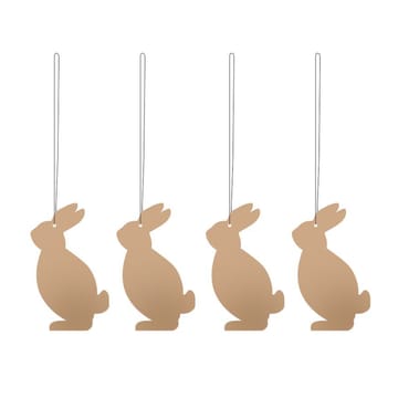 Easter Deco Hase Osteranhänger 4er Pack - Cafe au lait - Cooee Design