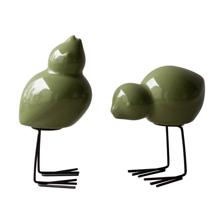 DBKD Swedish Birds Osterdekoration 2er Pack - Shiny green - DBKD