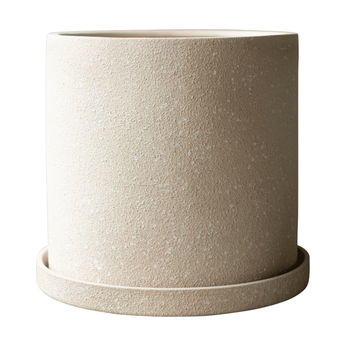 DBKD Grow Topf Ø30 cm mit Unterteller Creme structure