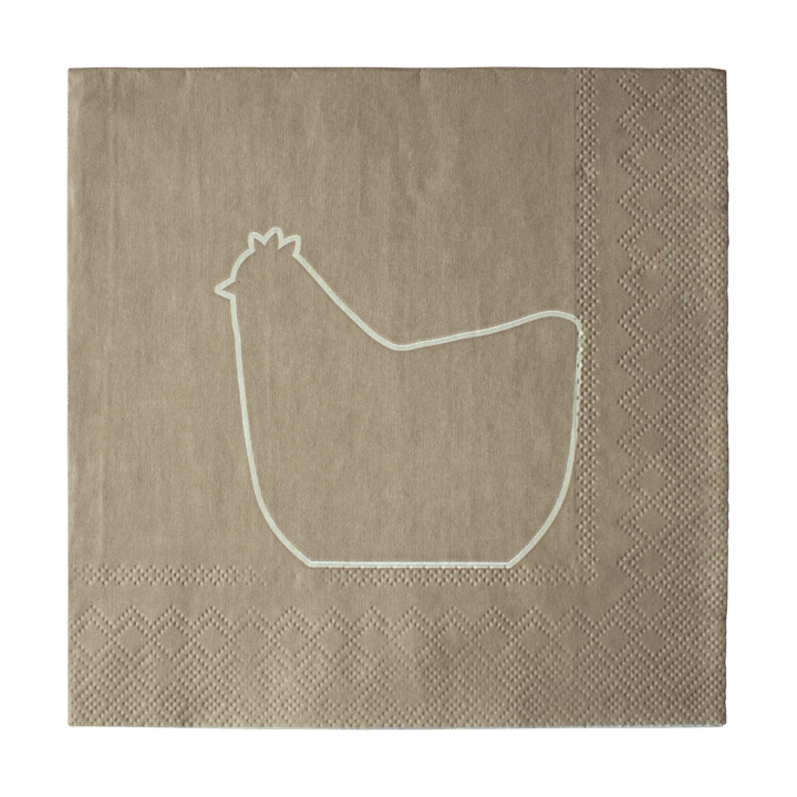 Happy hen Papierserviette 33x33 cm 20er Pack - Brown - DBKD