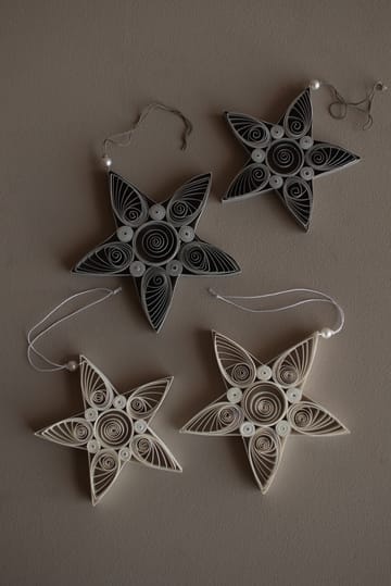 Paper star Weihnachtsanhänger 10,5 cm - White - DBKD