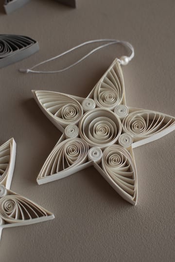 Paper star Weihnachtsanhänger 10,5 cm - White - DBKD