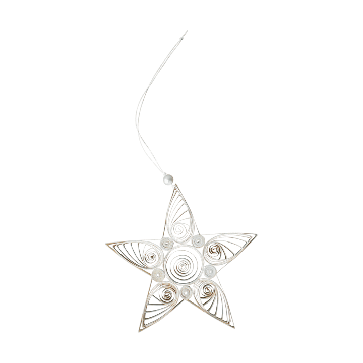 Paper star Weihnachtsanhänger 13 cm - White - DBKD