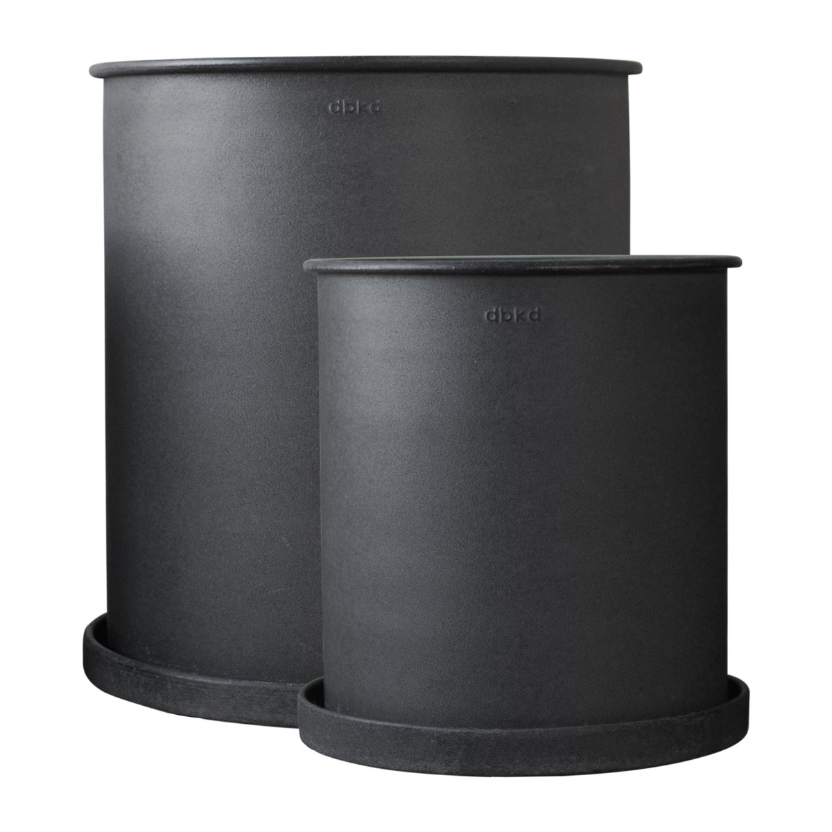 DBKD Plant pot Blumentopf large 2er Pack Black