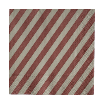 Stripe Papierserviette 33x33 cm 20er Pack - Dark red - DBKD