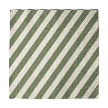 Stripe Papierserviette 33x33 cm 20er Pack - Green - DBKD