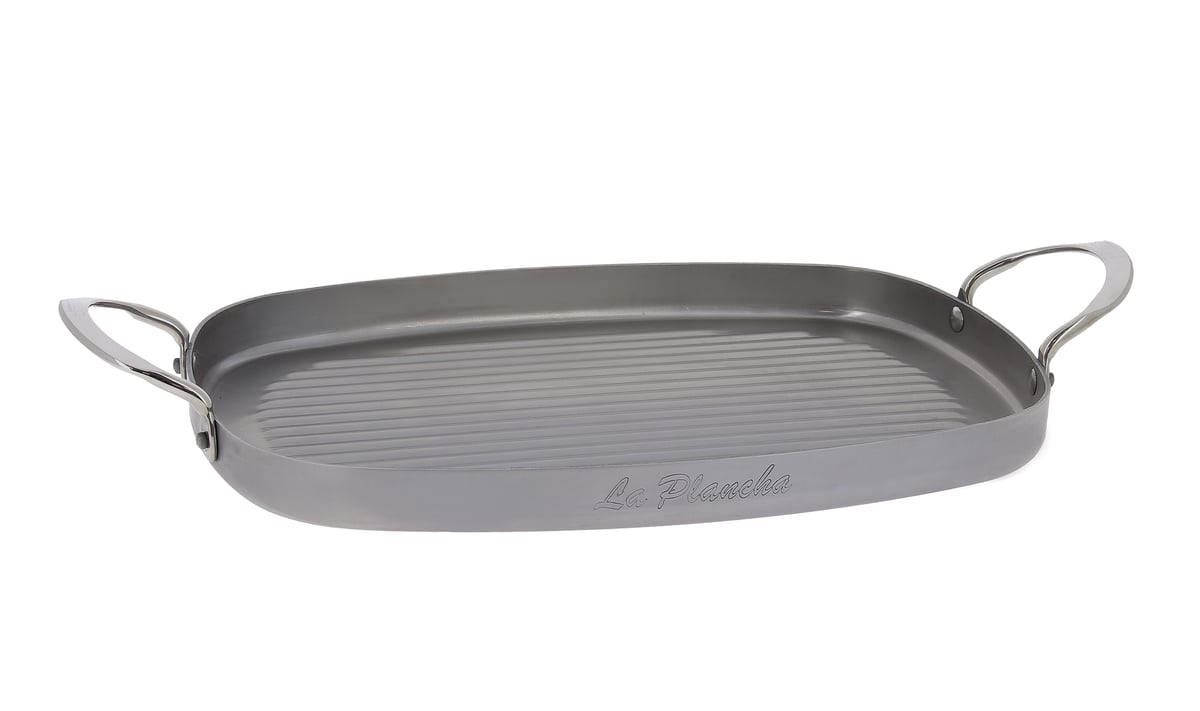 De Buyer Mineral B grillteller 2 handles 38x26 cm