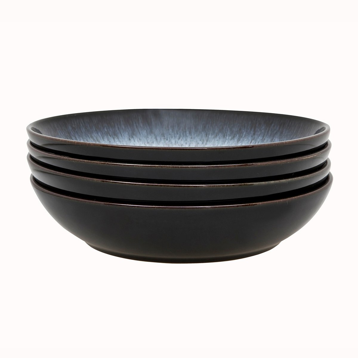 Denby Halo Pastaschale 22cm 4er Pack Blau-grau-schwarz