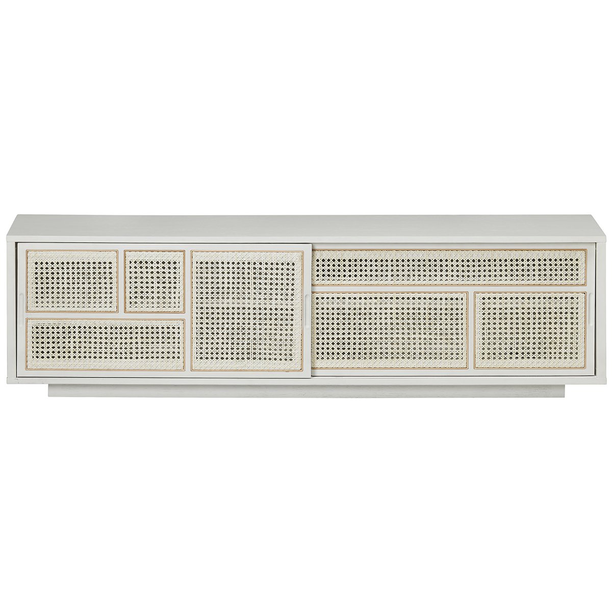 Design House Stockholm Air sideboard low Weiß, Rattan