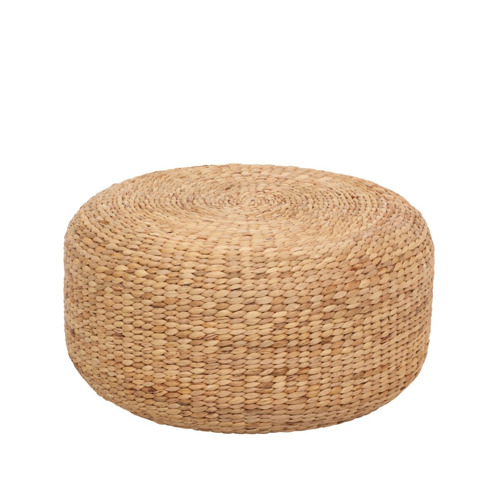 Dixie Lily Pouf Ø59 cm Natur, Wasserhyazinthe, rund