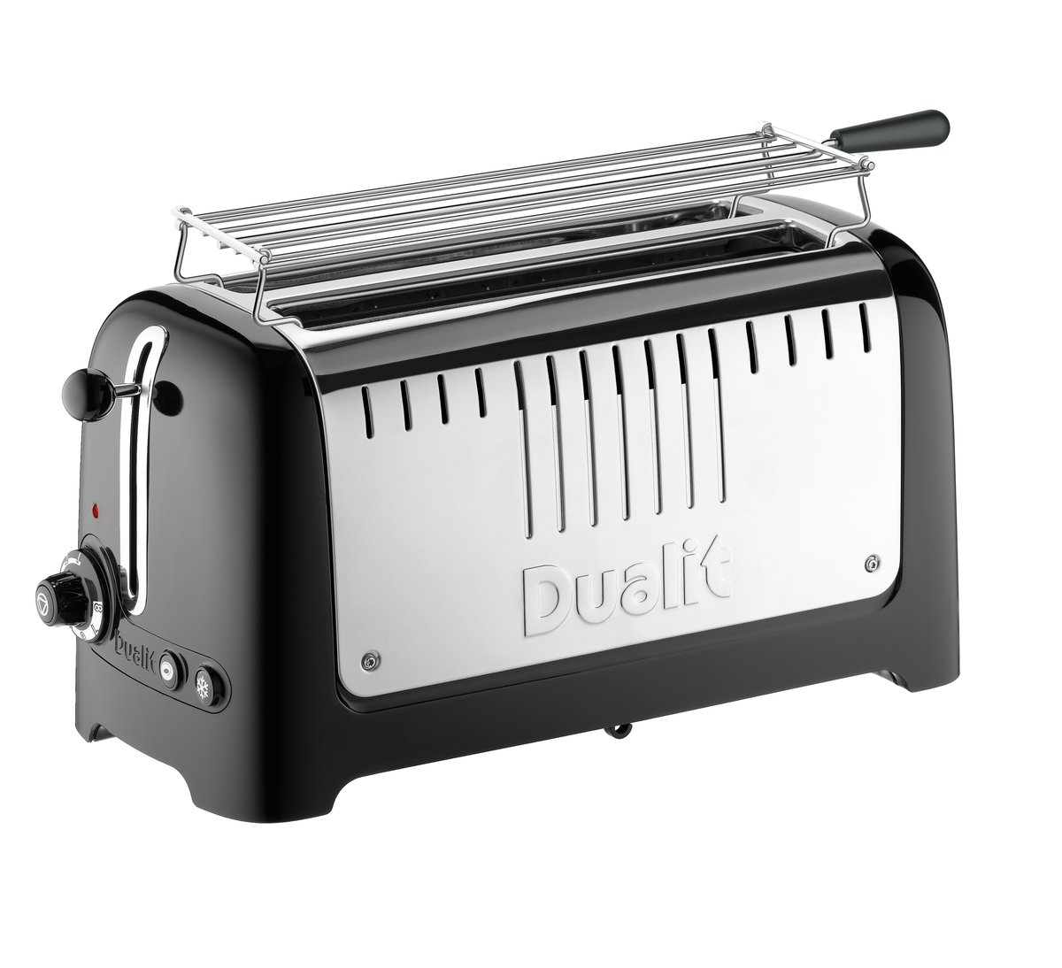 Dualit Toaster Lite Lang 4 Scheiben Schwarz glänzend