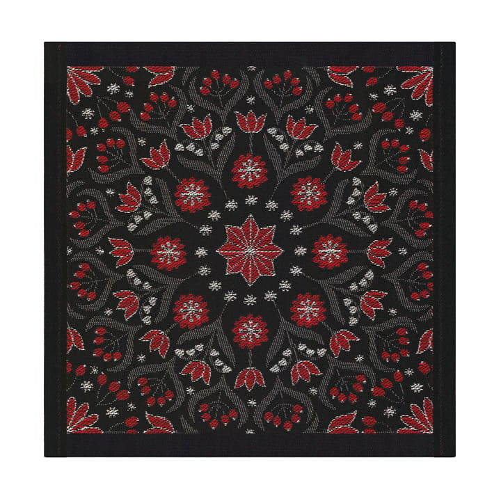 Bettys jul Serviette 35x35 cm - Rot-Schwarz - Ekelund Linneväveri