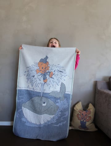 Skattsökarfärden Babydecke 72x105 cm - Blau - Ekelund Linneväveri