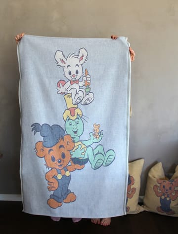 Vänner Kinderdecke 72x105 cm - Blau - Ekelund Linneväveri