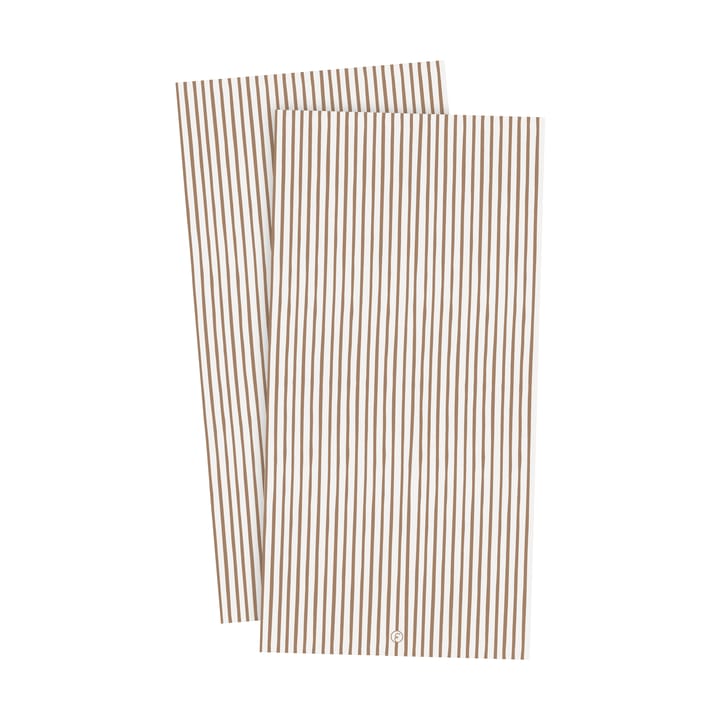 Ernst Serviette gestreift 10 x 20cm 20er Pack, Kola-weiß ERNST