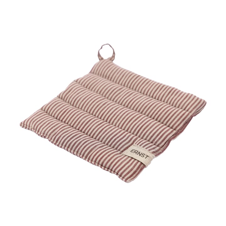 Ernst Topflappen gestreift 23x25 cm - Rot-beige - ERNST