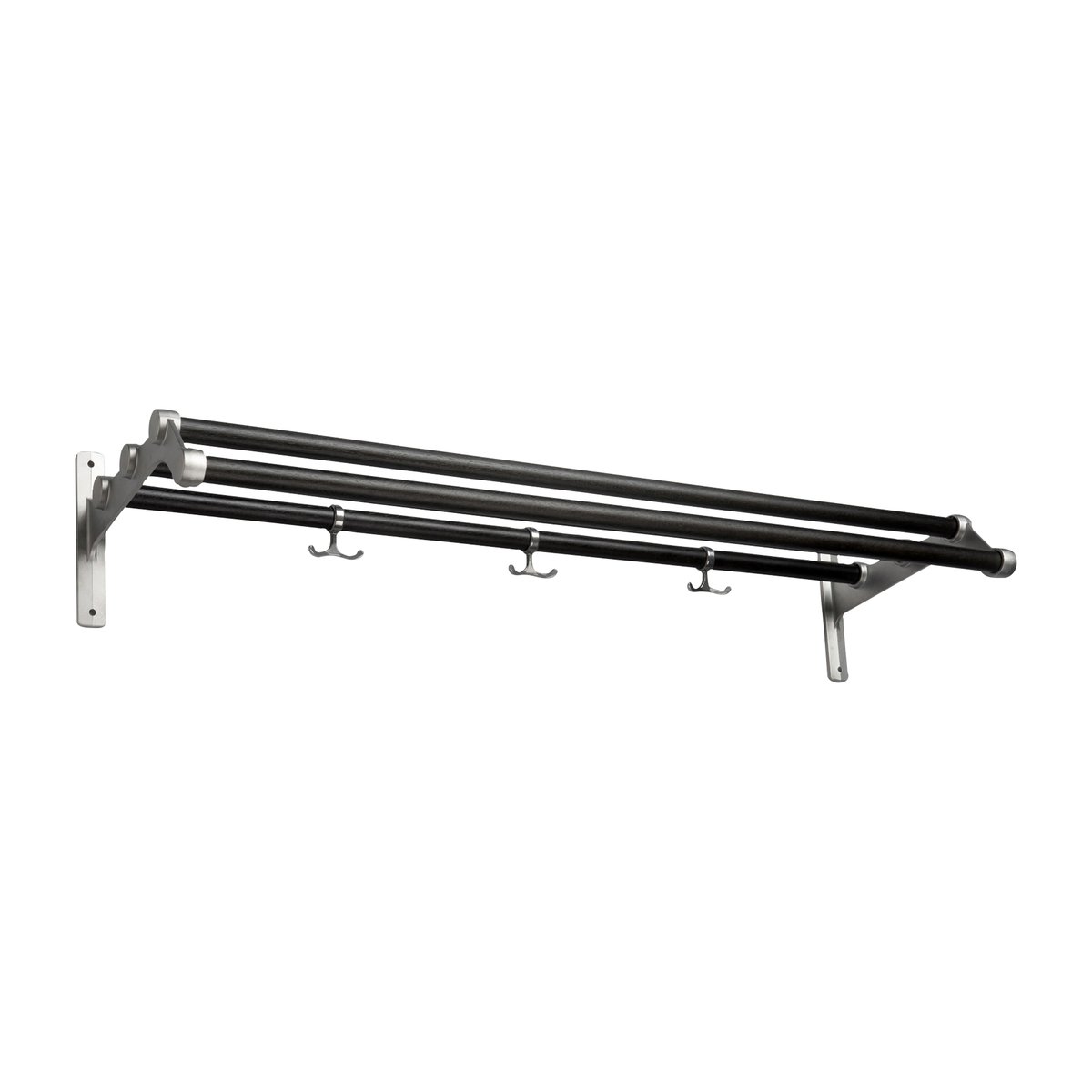 Essem Design Nostalgi 291 Hutablage 100cm Eiche schwarz gebeizt-Aluminium