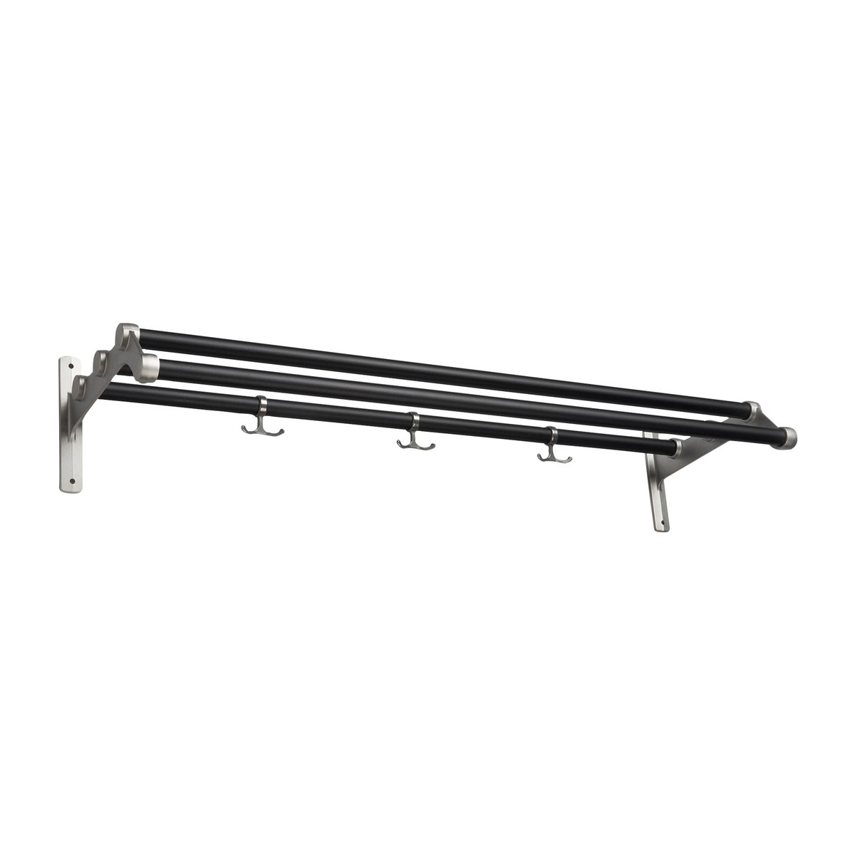 Essem Design Nostalgi 291 Hutablage 100cm Schwarz-Aluminium