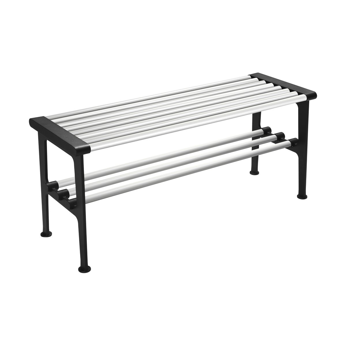 Essem Design Nostalgi Bank 100 cm Aluminium-Schwarz