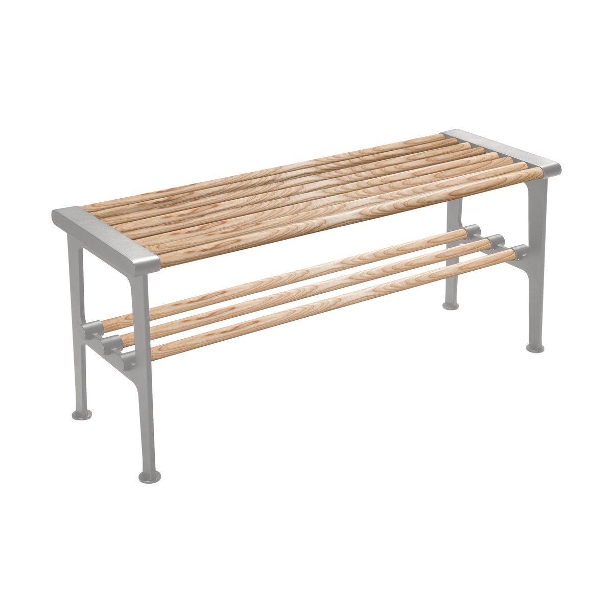 Essem Design Nostalgi Bank 100 cm Esche-Aluminium