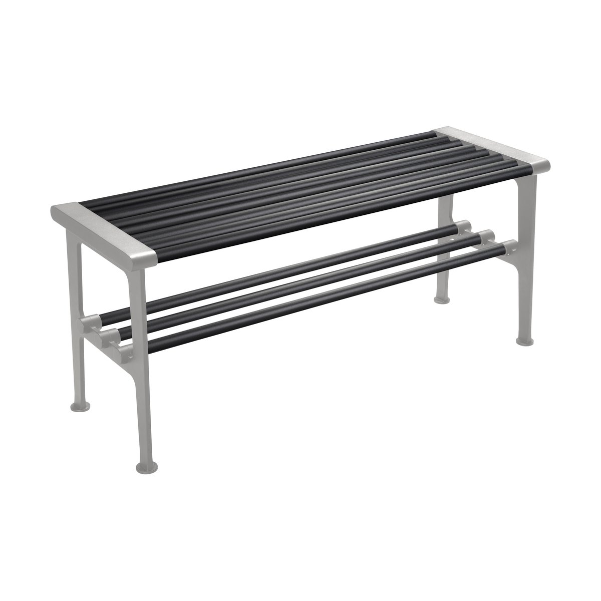 Essem Design Nostalgi Bank 100 cm Schwarz-Aluminium