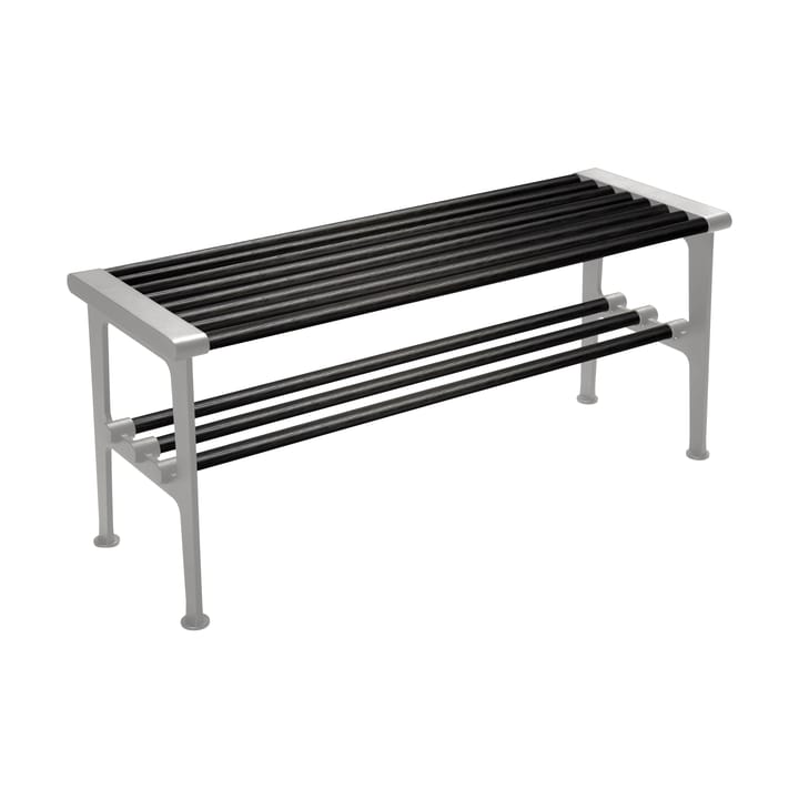 Nostalgi Bank 100 cm, Schwarzgebeitzte Eiche-Aluminium Essem Design