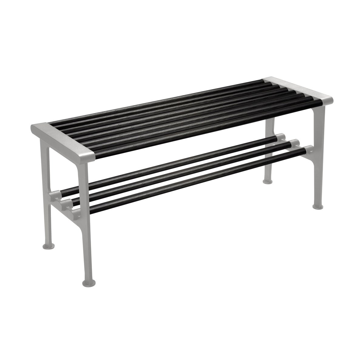 Essem Design Nostalgi Bank 100 cm Schwarzgebeitzte Eiche-Aluminium