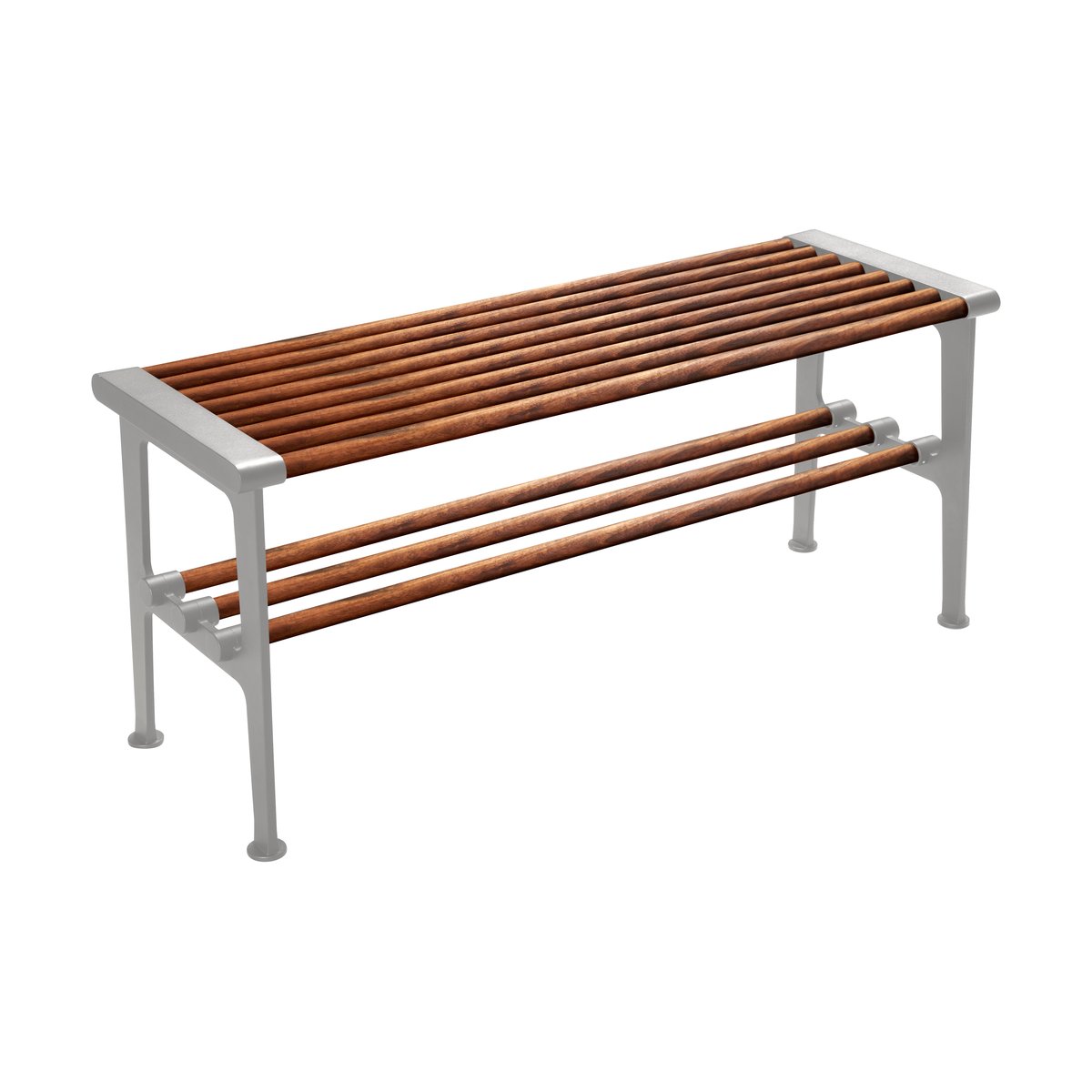 Essem Design Nostalgi Bank 100 cm Walnuss-Aluminium