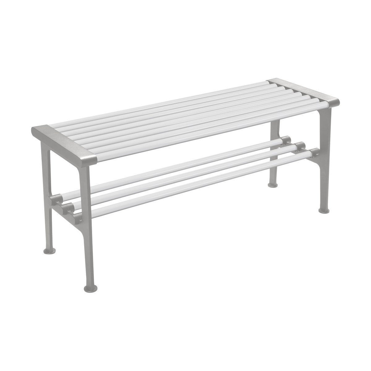 Essem Design Nostalgi Bank 100 cm Weiß-Aluminium