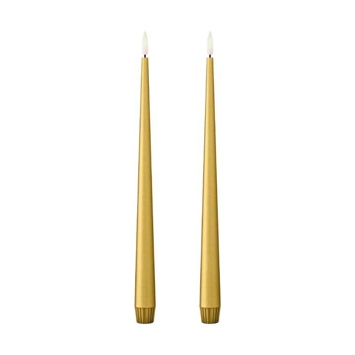 ester & erik Stabkerze LED 30 cm 2er Pack - 90 Gold Metallic - Ester & erik