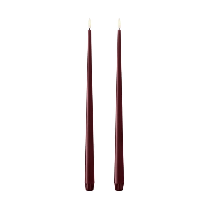 ester & erik Stabkerze LED 40 cm 2er Pack - 44/2 Deep Wine - ester & erik