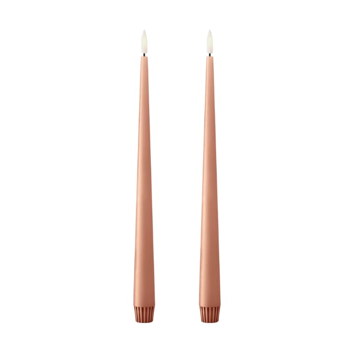 ester & erik Stabkerzen LED 30 cm 2er-Pack - 20 Rosy caramel - Ester & erik