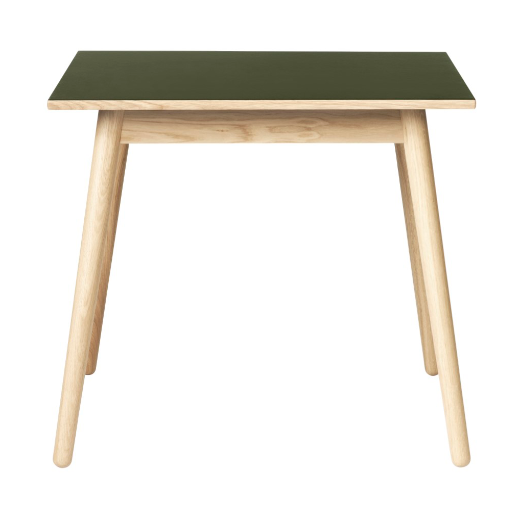 FDB Møbler C35A Esstisch 82x82 cm Olive green-oak nature lacquered