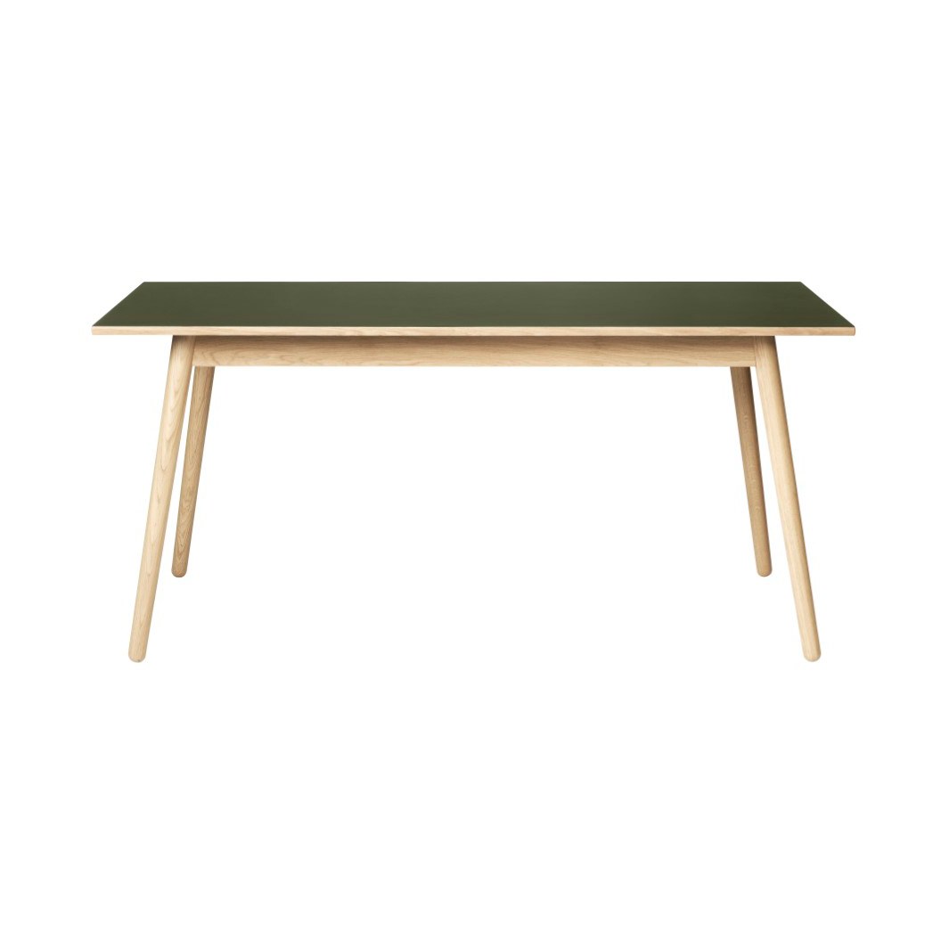 FDB Møbler C35B Esstisch 82x160 cm Olive green-oak nature lacquered