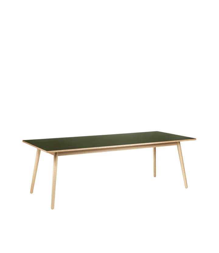 C35C Esstisch 95x220 cm, Olive green-oak nature lacquered FDB Møbler