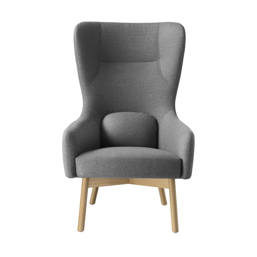 FDB Møbler L35 Gesja Wing Chair Sessel Oak nature lacquered-dark grey