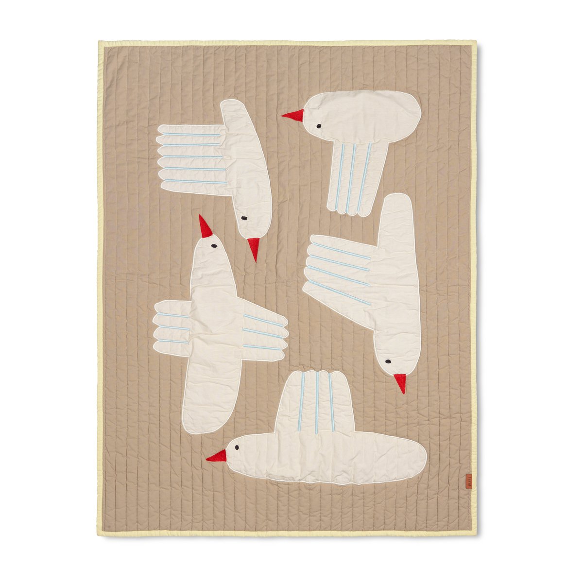 ferm LIVING Bird gesteppte Decke Beige