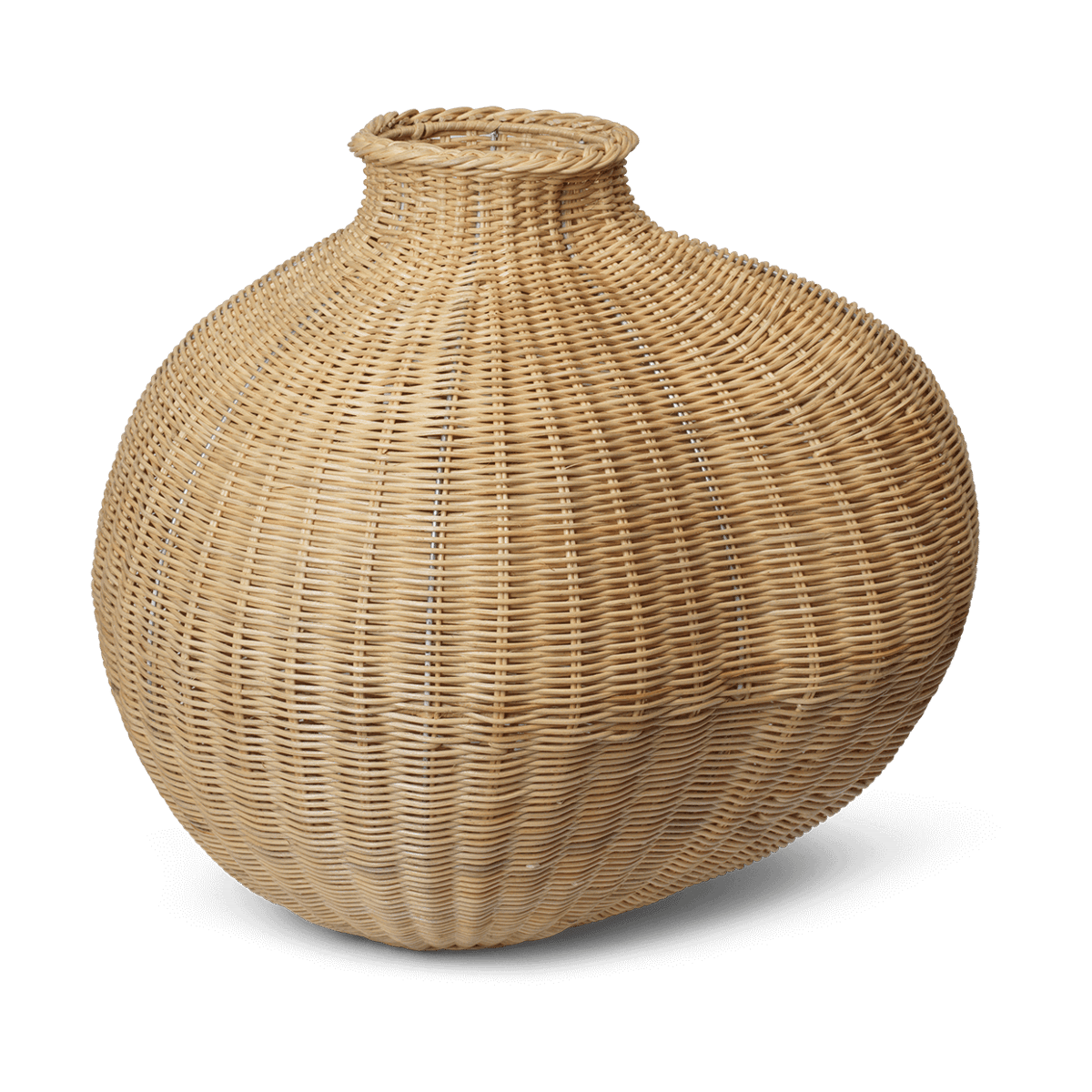 ferm LIVING Bola geflochtener Bodenvase Natural