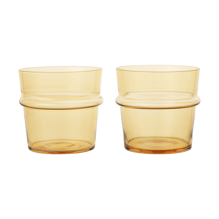 Boya Trinkglas niedrig 30 cl 2er-Pack - Yellow - Ferm Living