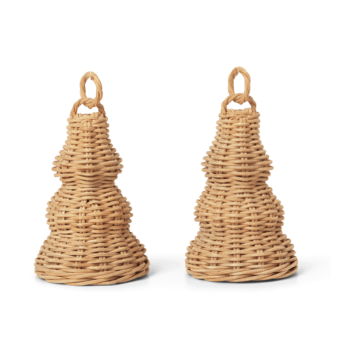 Braided Bell Baubles Weihnachtsanhänger 2er Pack - Natural - Ferm LIVING