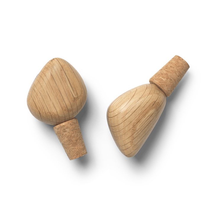 Cairn Weinflaschen-Verschluss 2er Pack - Oak - ferm LIVING