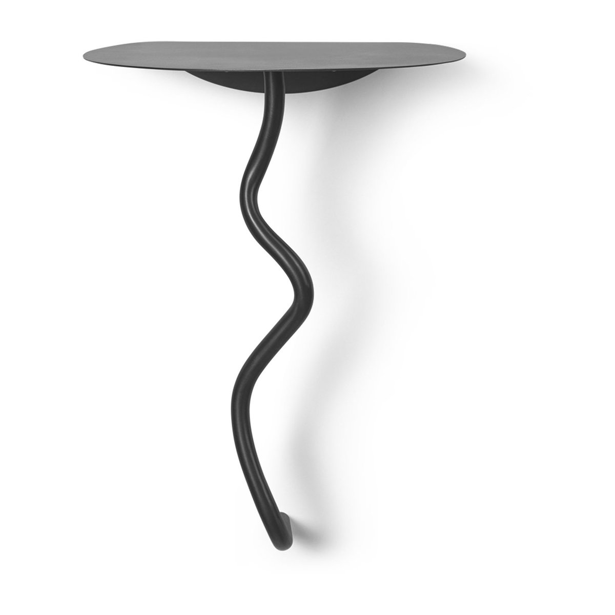 ferm LIVING Curvature Wandtisch Black Brass