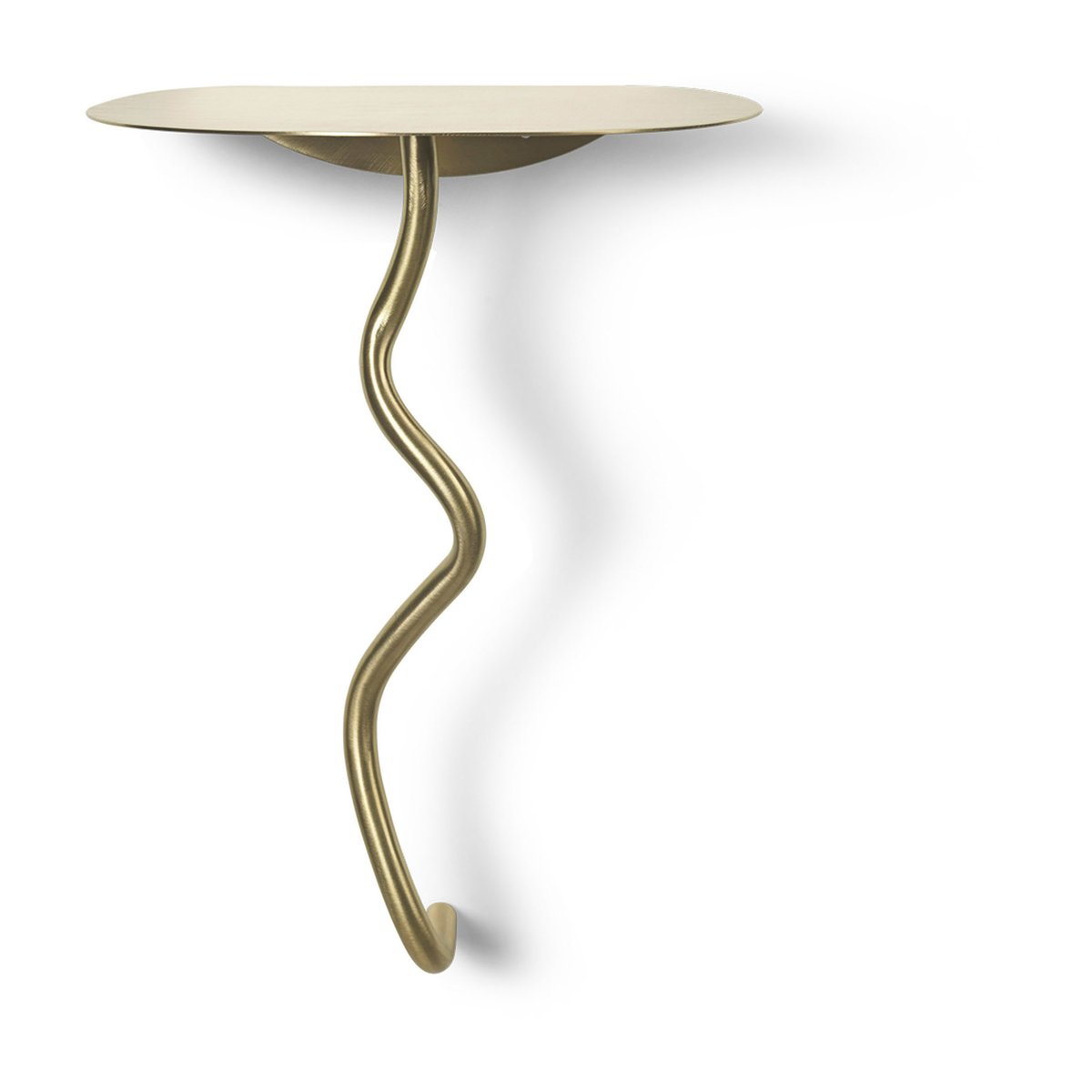 ferm LIVING Curvature Wandtisch Brass