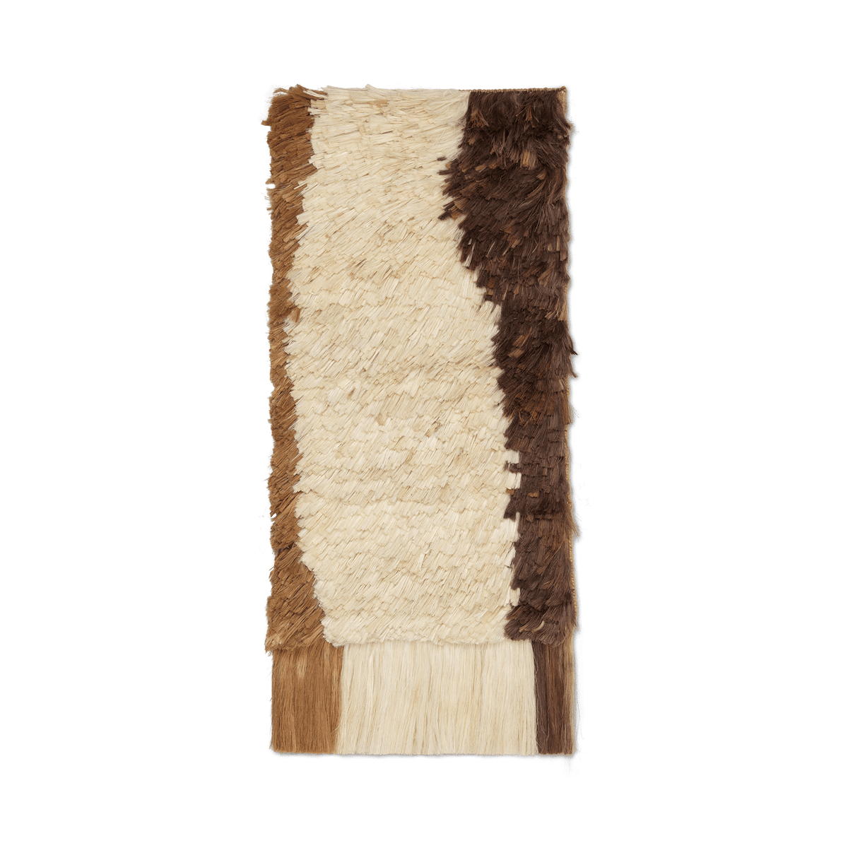 ferm LIVING Edge Wall Rug Wandteppich 50x110 cm Off-white-Coffee