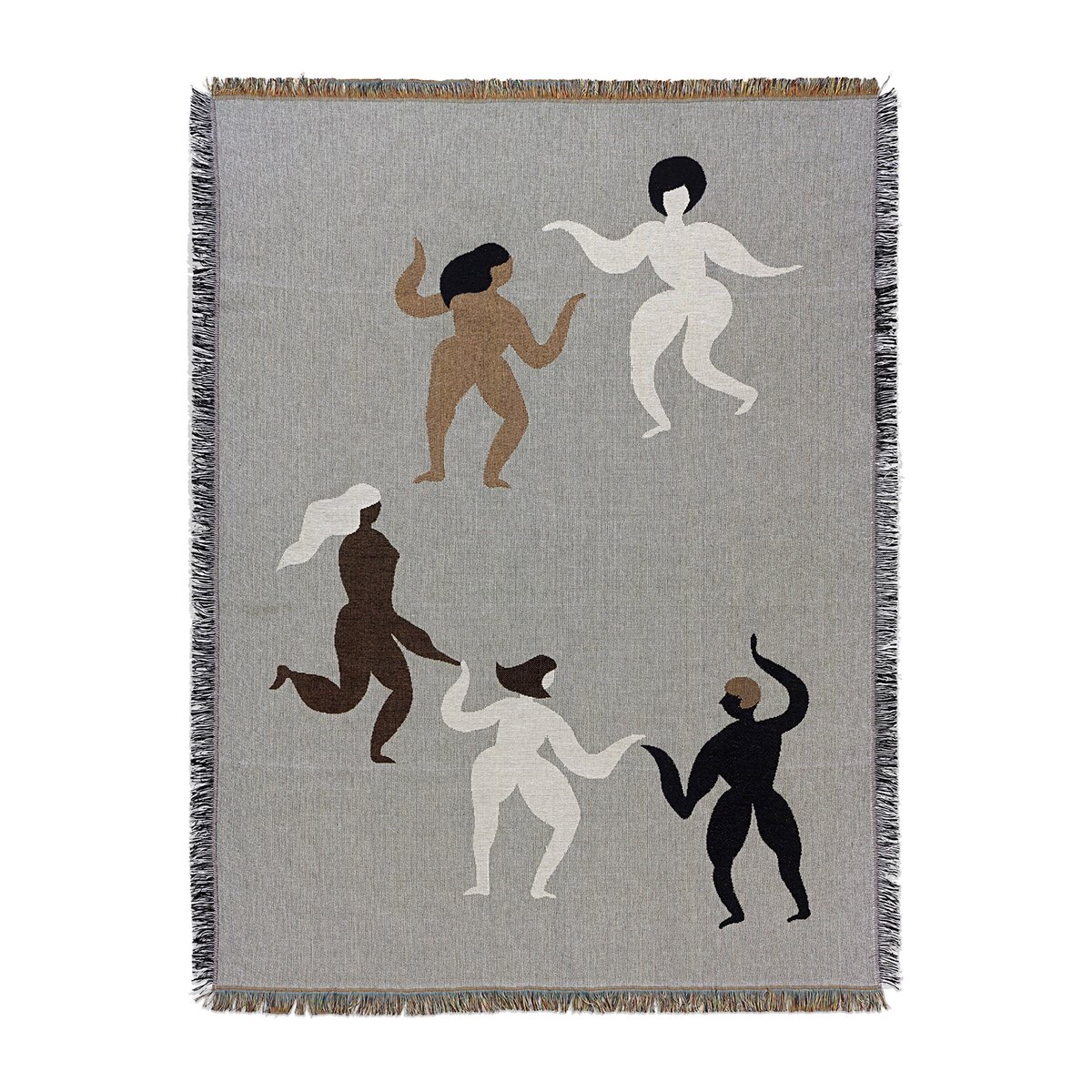 ferm LIVING Free tapestry Decke 120 x 170cm Grey