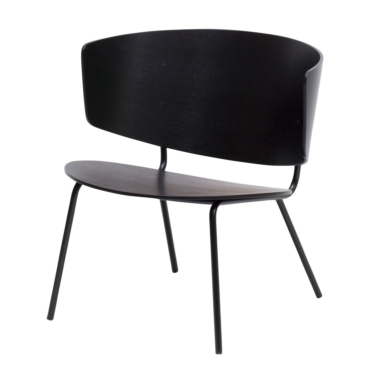 ferm LIVING Herman Loungestuhl Schwarz