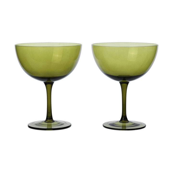 Host Cocktailglas 24 cl 2er Pack - Moss green - ferm LIVING