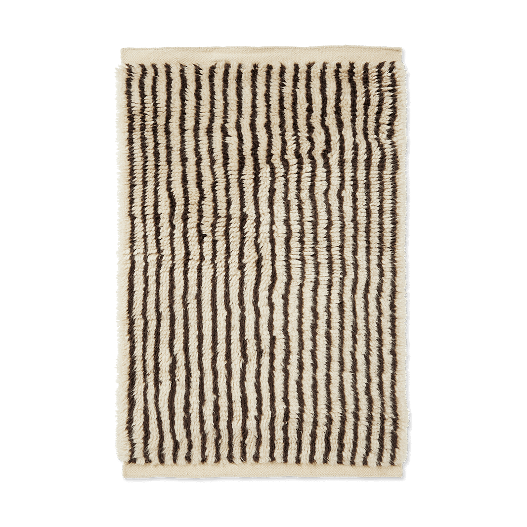 ferm LIVING Kami Teppich Off white-coffee, 80x120 cm